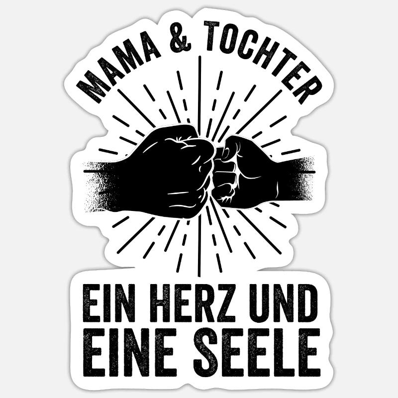 Mutter Mama Und Tochter Sticker Größe S (10 x 10 cm)