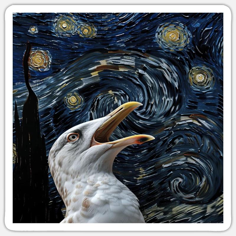 Möwe Sticker Größe S (10 x 10 cm)