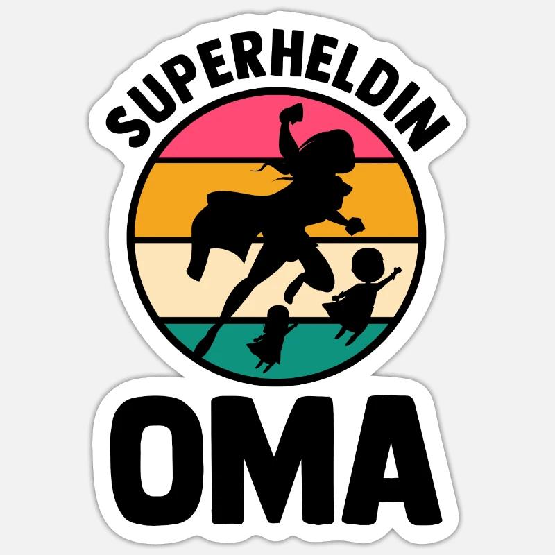Großmutter Oma - Sticker Größe S (10 x 10 cm) - Mattweiß