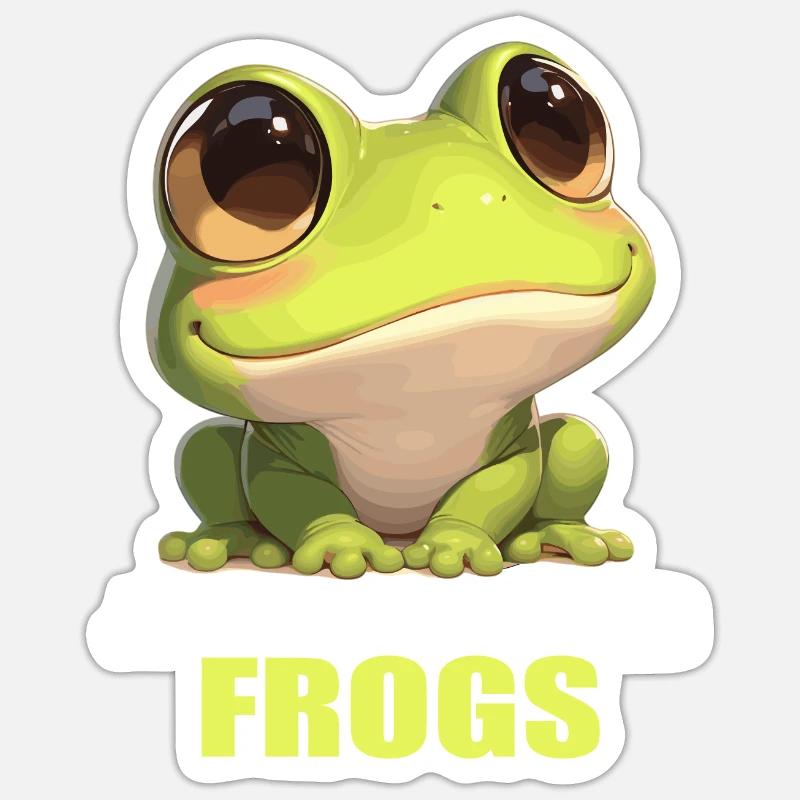 Frog Frogs - Sticker size S (10 x 10 cm) - white matte