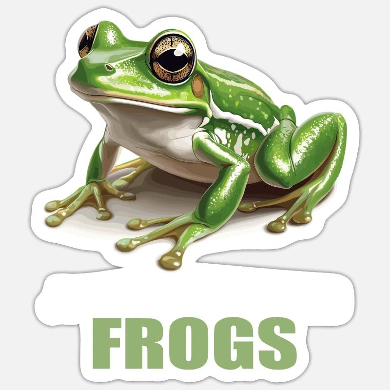 Frog Frogs - Sticker size S (10 x 10 cm) - white matte