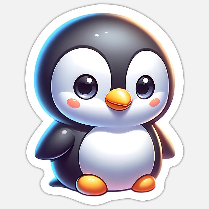 Penguin - Sticker size S (10 x 10 cm) - white matte