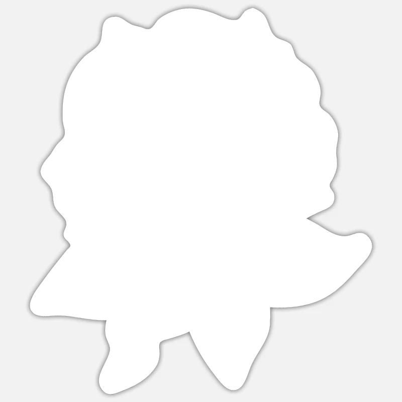 Fleur de rose - Sticker taille S (10 x 10 cm) - blanc mat