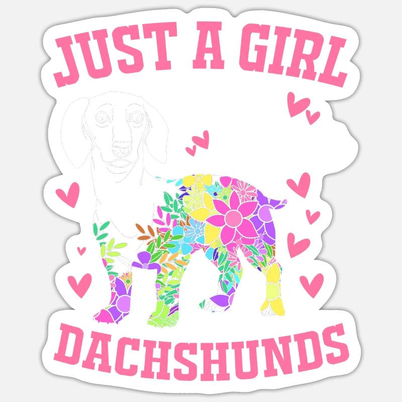 Dachshund - Sticker size S (10 x 10 cm) - white matte