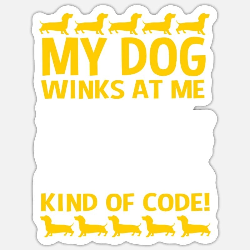 Teckel - Sticker taille S (10 x 10 cm) - blanc mat
