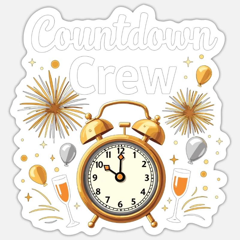 Countdown Crew Sticker Größe S (10 x 10 cm)