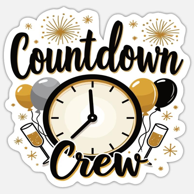 Countdown Crew Sticker Größe S (10 x 10 cm)