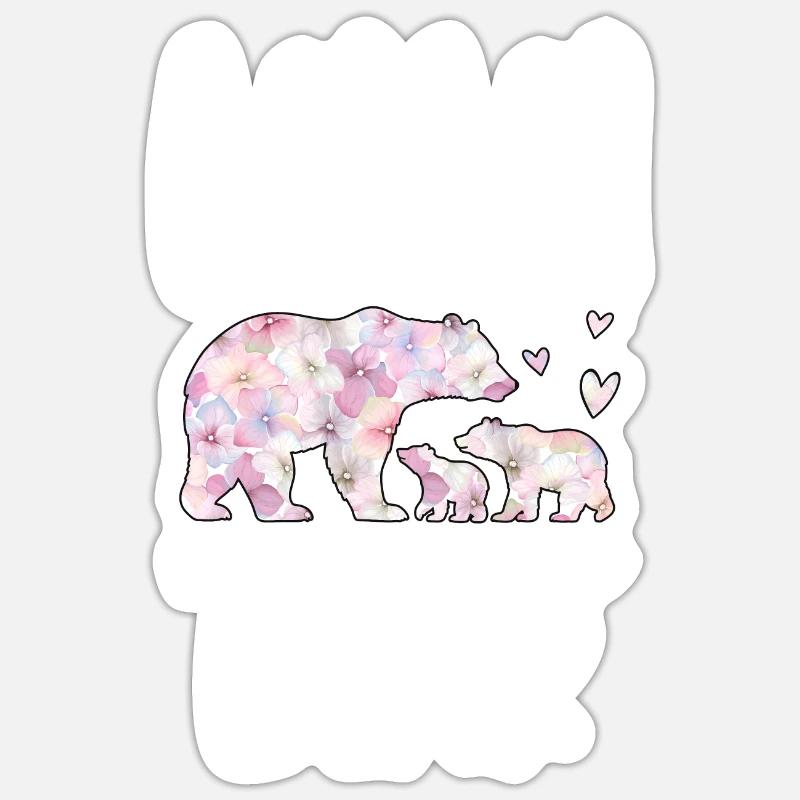 Mimi Bear - Sticker size S (10 x 10 cm) - white matte