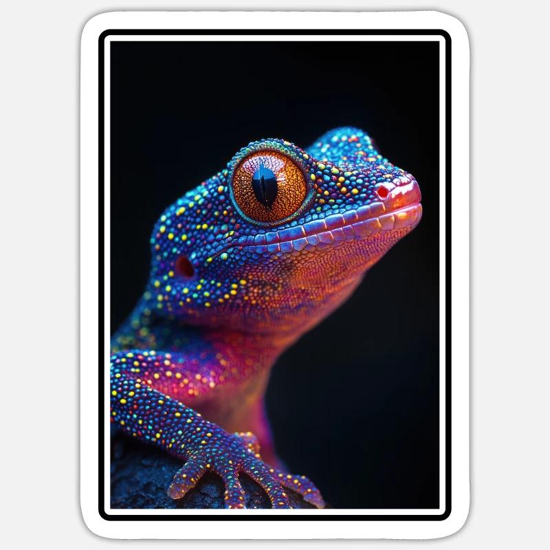 Geckos Gecko - Sticker size S (10 x 10 cm) - white matte