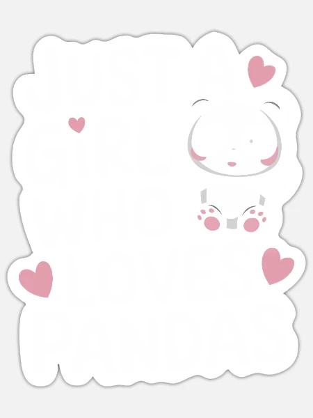 Pandabär Panda Tier Pandas - Sticker Größe S (10 x 10 cm) - Mattweiß