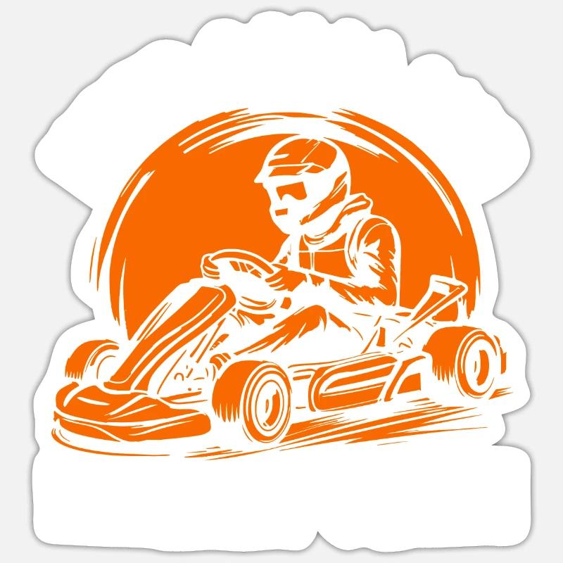 Keep calm and kart on! Sticker size S (10 x 10 cm)