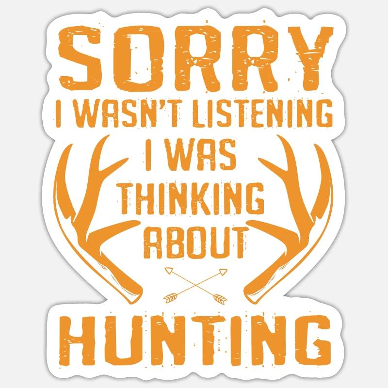 Jäger Jagen - Sticker Größe S (10 x 10 cm) - Mattweiß