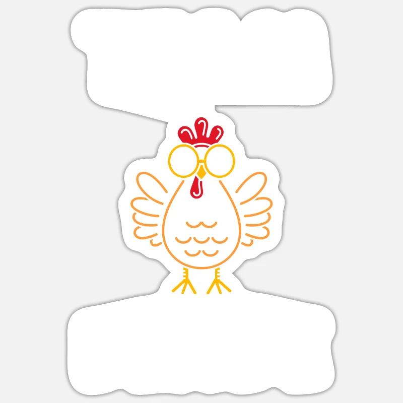 Dinde - Sticker taille S (10 x 10 cm) - blanc mat