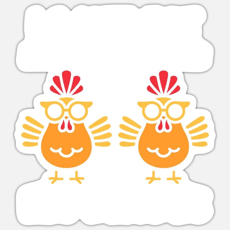 Dinde - Sticker taille S (10 x 10 cm) - blanc mat
