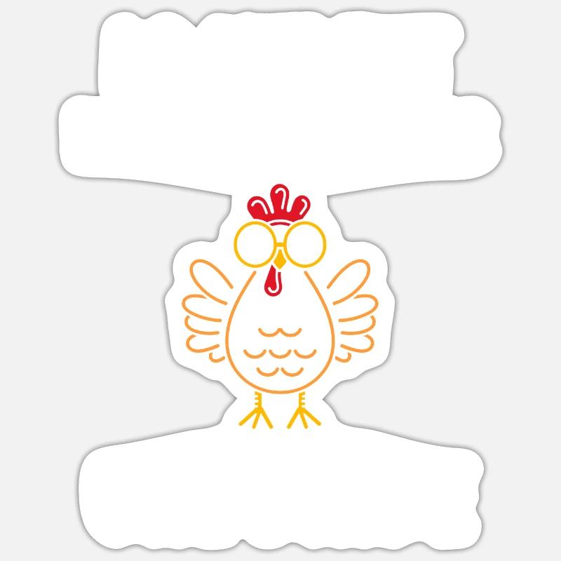 Dinde - Sticker taille S (10 x 10 cm) - blanc mat