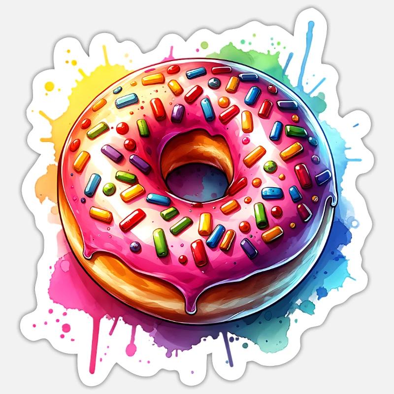 Doughnut Sticker size S (10 x 10 cm)