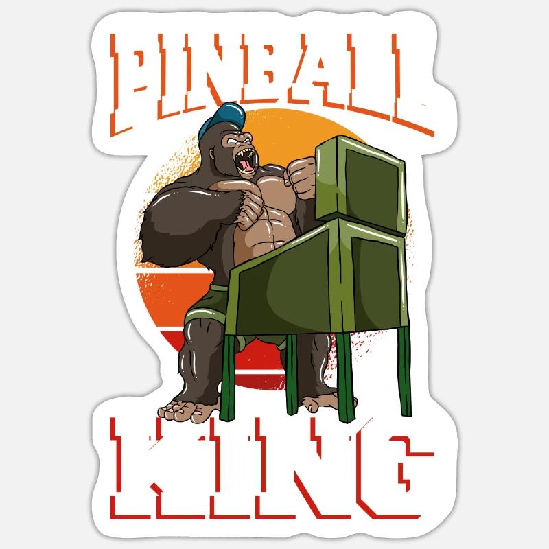 Pinball Machine Flipper Machine - Sticker size S (10 x 10 cm) - white matte