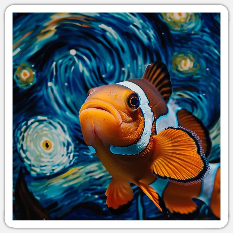 Clownfisch Sticker Größe S (10 x 10 cm)