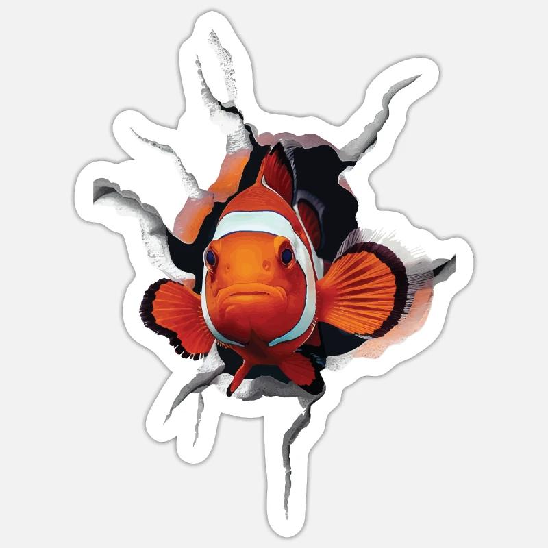 Clownfisch Sticker Größe S (10 x 10 cm)