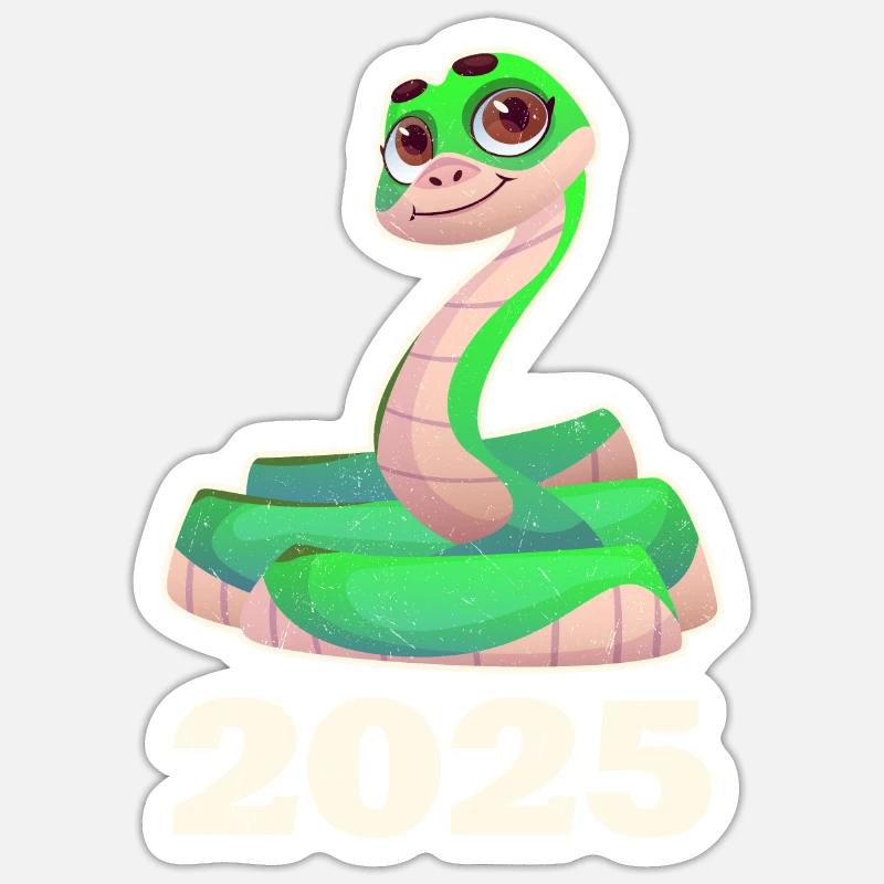 snake - Sticker Größe S (10 x 10 cm) - Mattweiß