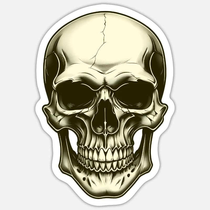 Skull skull - Sticker size S (10 x 10 cm) - white matte
