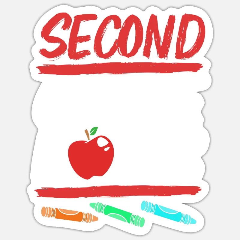 2nd Grade - Sticker size S (10 x 10 cm) - white matte