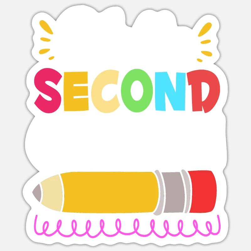 2e année - Sticker taille S (10 x 10 cm) - blanc mat