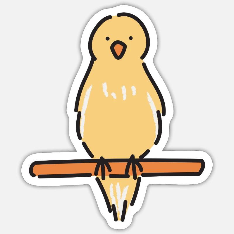 Melodic Canary - Sticker size S (10 x 10 cm) - white matte