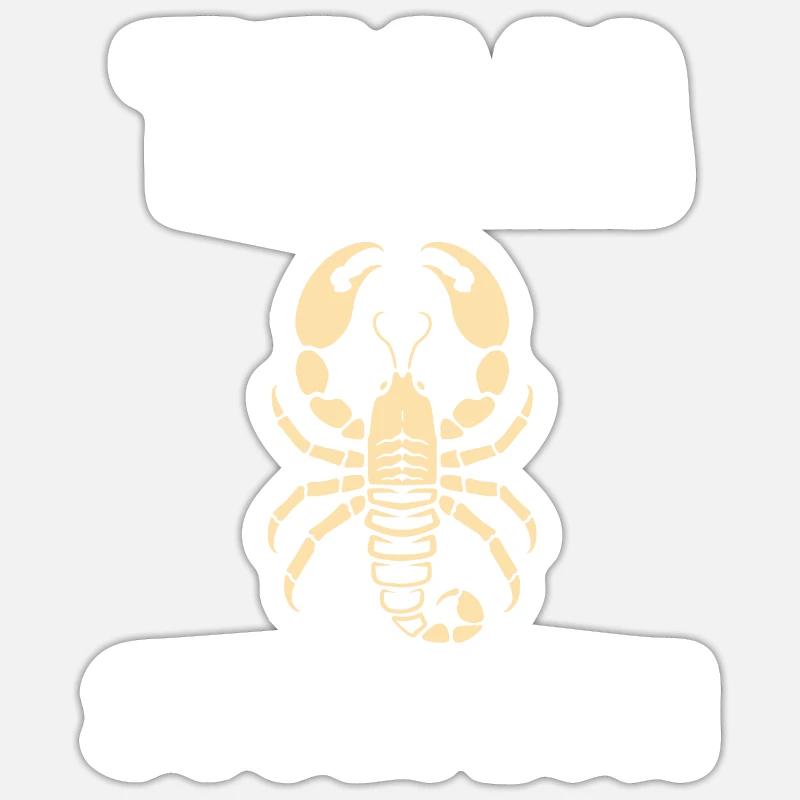 scorpion - Sticker taille S (10 x 10 cm) - blanc mat