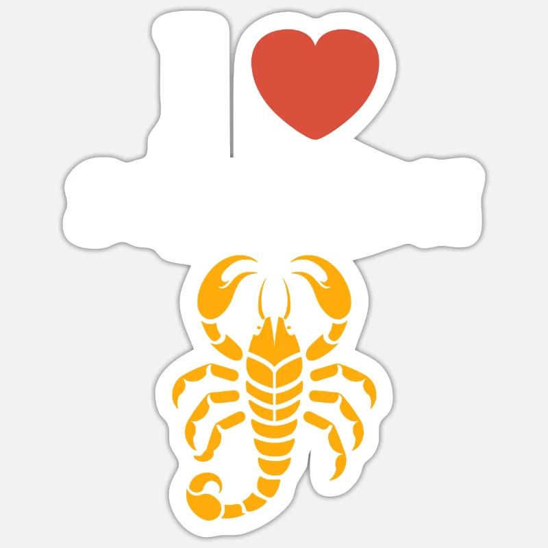scorpion - Sticker size S (10 x 10 cm) - white matte