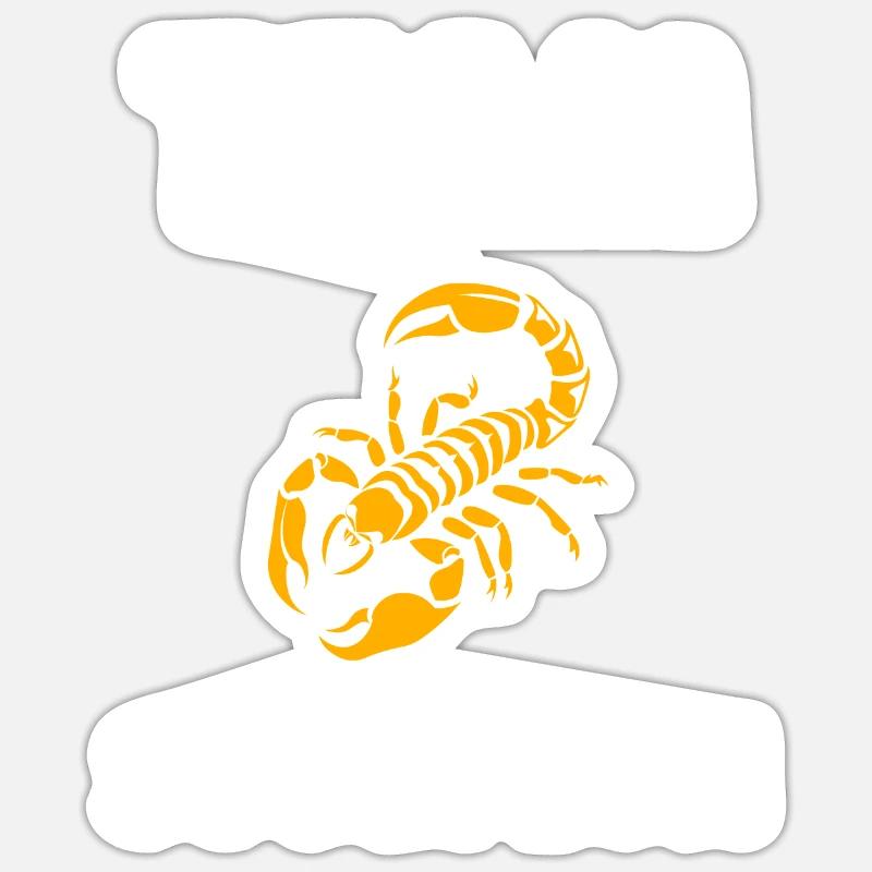 Skorpion - Sticker Größe S (10 x 10 cm) - Mattweiß