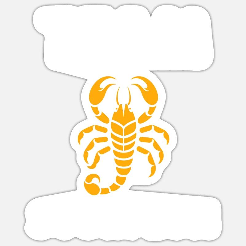 scorpion - Sticker size S (10 x 10 cm) - white matte