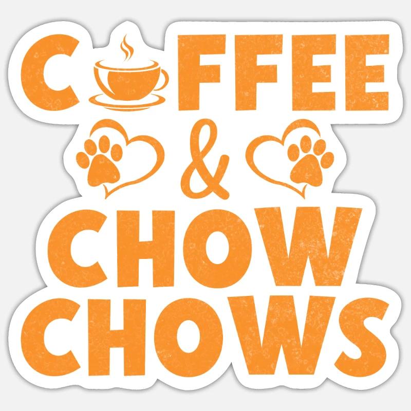 Cadeaux Chow Chow - Sticker taille S (10 x 10 cm) - blanc mat
