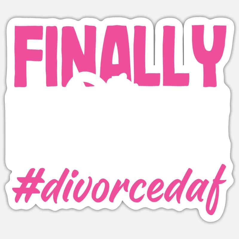 Finalement divorcé - Sticker taille S (10 x 10 cm) - blanc mat