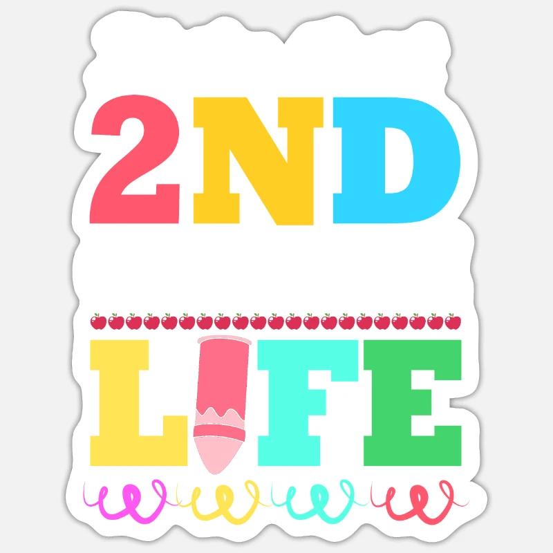 2e année - Sticker taille S (10 x 10 cm) - blanc mat