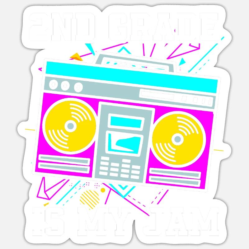 2. Klasse - Sticker Größe S (10 x 10 cm) - Mattweiß