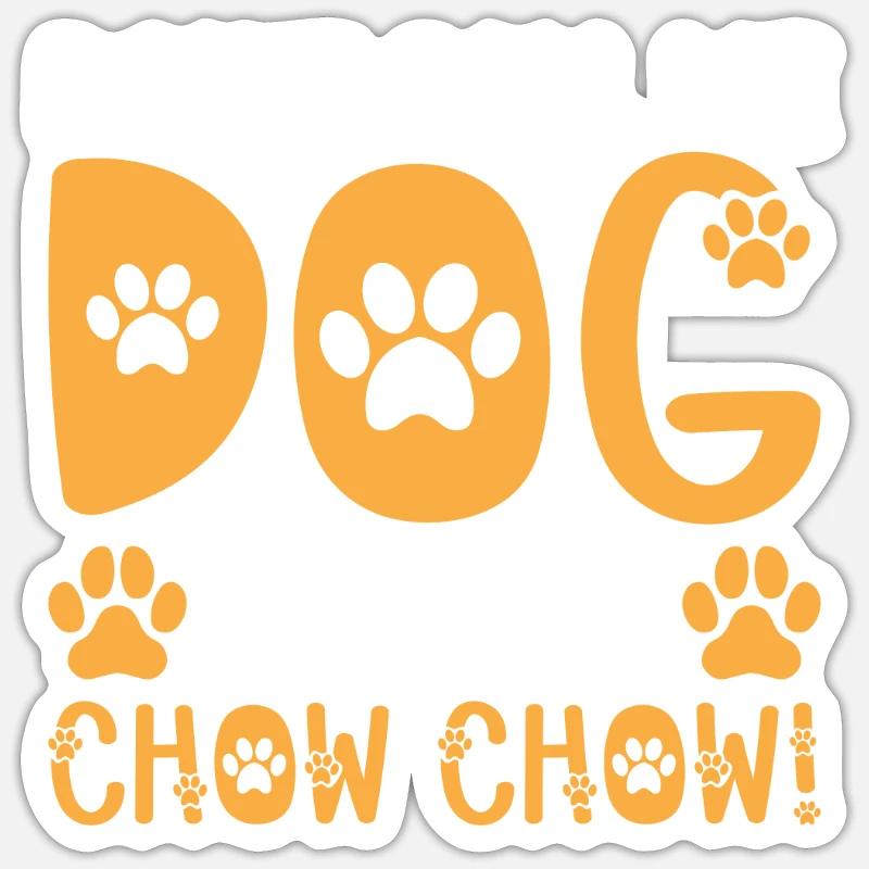 Cadeaux Chow Chow - Sticker taille S (10 x 10 cm) - blanc mat