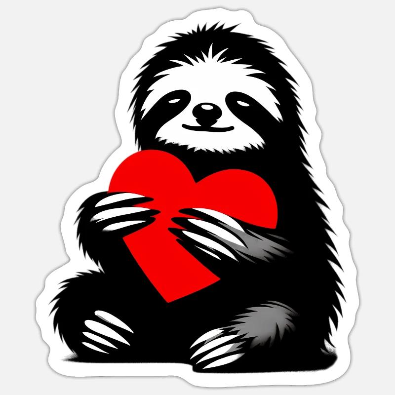 Sloth - Sticker size S (10 x 10 cm) - white matte