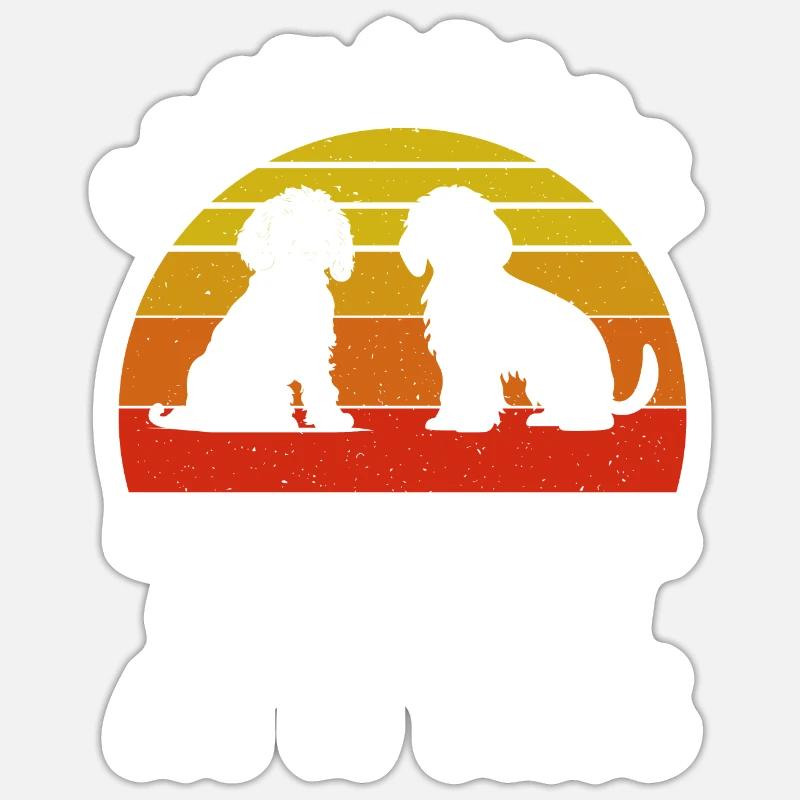 Cockapoo Gifts - Sticker Größe S (10 x 10 cm) - Mattweiß