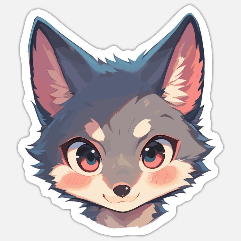 Graufüchse Graufuchs - Sticker Größe S (10 x 10 cm) - Mattweiß