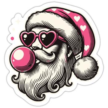 Coole Sigma Santa Weihnachtsfreude - Sticker Größe S (10 x 10 cm) - Mattweiß - Vorne