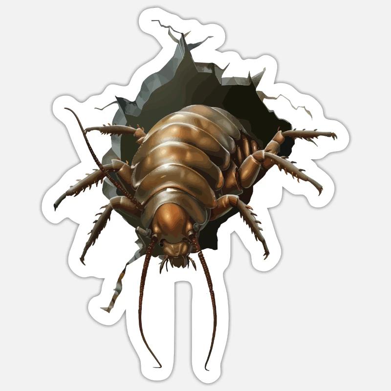 Assel - Sticker Größe S (10 x 10 cm) - Mattweiß