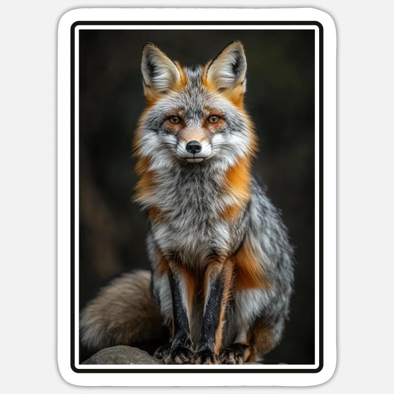 Graufüchse Graufuchs - Sticker Größe S (10 x 10 cm) - Mattweiß