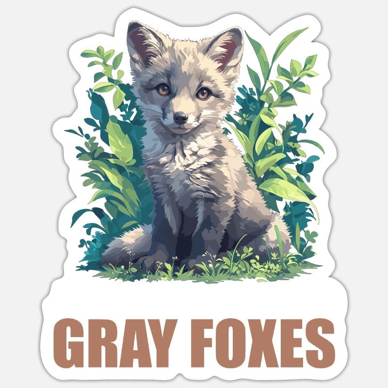 Graufüchse Graufuchs Sticker Größe S (10 x 10 cm)
