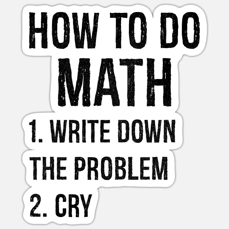 how to do math Sticker size S (10 x 10 cm)