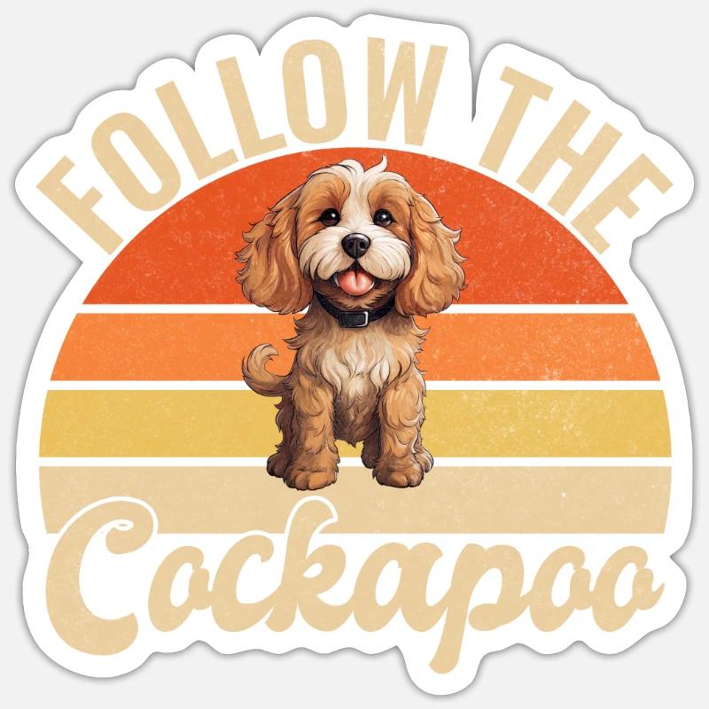 Cockapoo Gifts - Sticker Größe S (10 x 10 cm) - Mattweiß