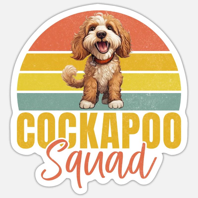 Cockapoo Gifts - Sticker Größe S (10 x 10 cm) - Mattweiß
