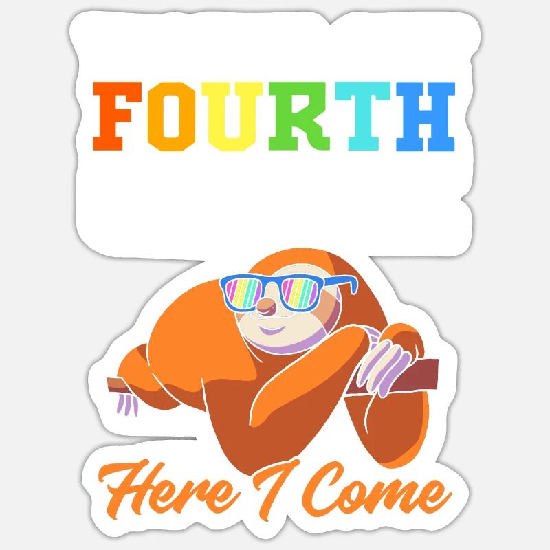 4th Grade - Sticker size S (10 x 10 cm) - white matte