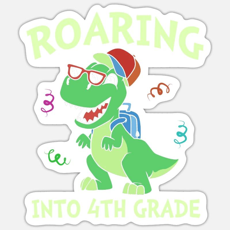 4e année - Sticker taille S (10 x 10 cm) - blanc mat