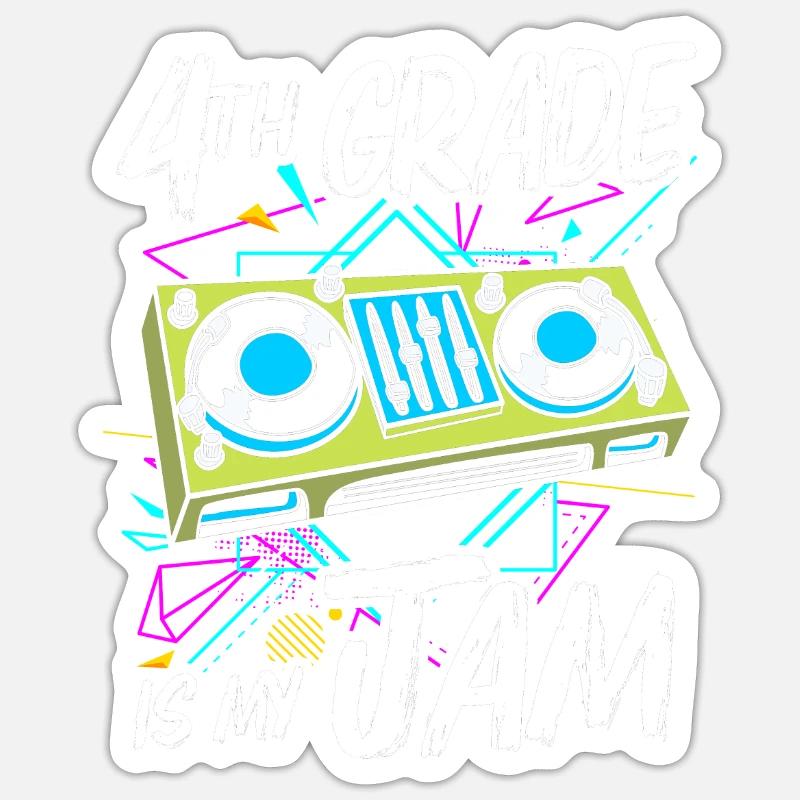 4e année - Sticker taille S (10 x 10 cm) - blanc mat